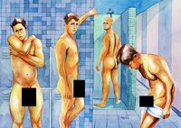 PRINT of Original Art Work Watercolor Painting "Shower 14"