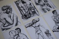 Set of 6 cards 5x7" from Helg Lugano pencil drawings