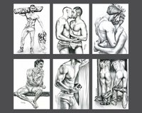 Set of 6 cards 5x7" from Helg Lugano pencil drawings