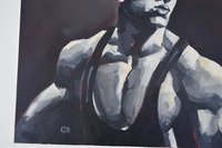 Original Hand painted Oil Painting on canvas Male Portrait Man Gay