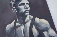 Original Hand painted Oil Painting on canvas Male Portrait Man Gay