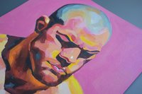 Original Hand painted Oil Painting on canvas Male Portrait Man Gay