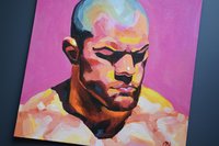 Original Hand painted Oil Painting on canvas Male Portrait Man Gay
