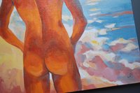 Original Hand painted Oil Painting on canvas Erotic Male Man Gay