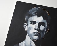 Original Hand painted Oil Painting on canvas Male Portrait  Man Gay