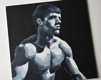 Original Hand painted Oil Painting on canvas Male Portrait  Man Gay