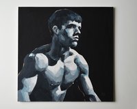 Original Hand painted Oil Painting on canvas Male Portrait  Man Gay