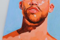 Original Hand painted Oil Painting on canvas Male Portrait  Man Gay