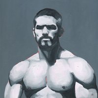 Original Hand painted Oil Painting on canvas Erotic Male Man Nude Gay