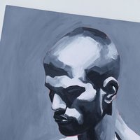 Original Hand painted Oil Painting on canvas Erotic Male Man Nude Gay