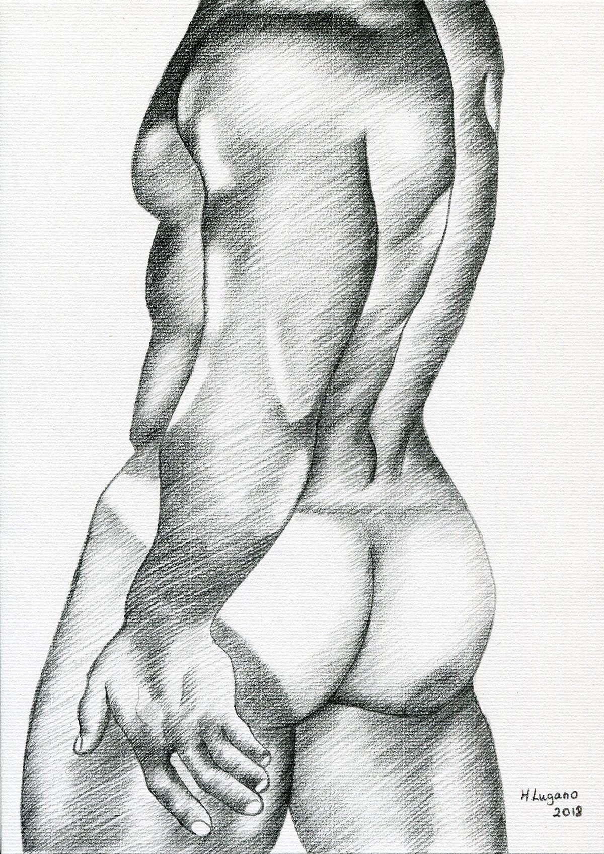 PRINT of Original Art Work Pencil Drawing "Muscle"