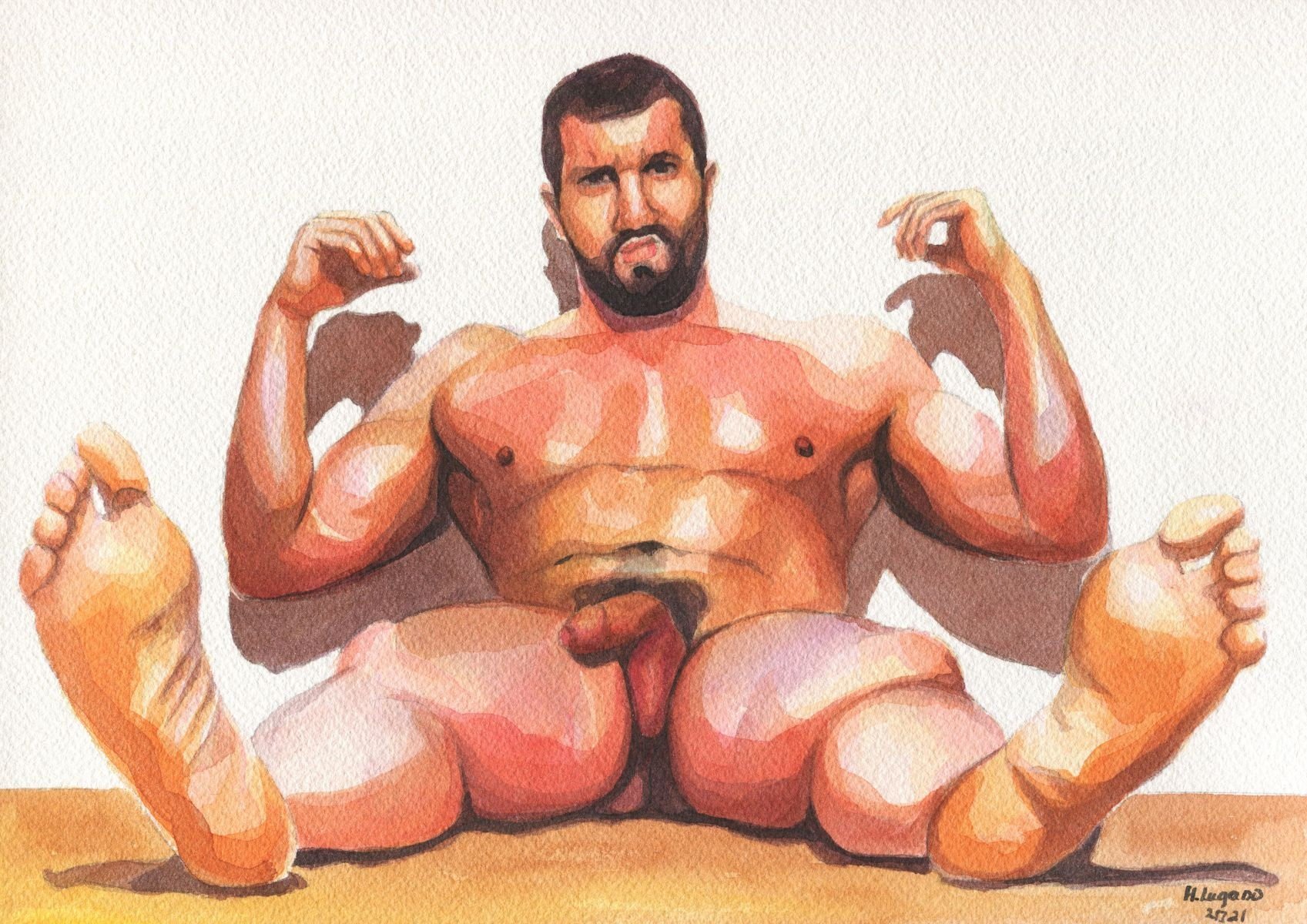 PRINT of Original Art Work Watercolor Painting "Huge"