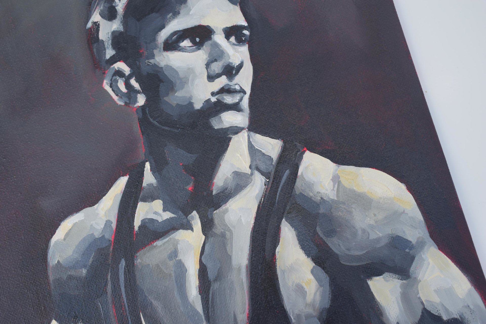 Original Hand painted Oil Painting on canvas Male Portrait Man Gay