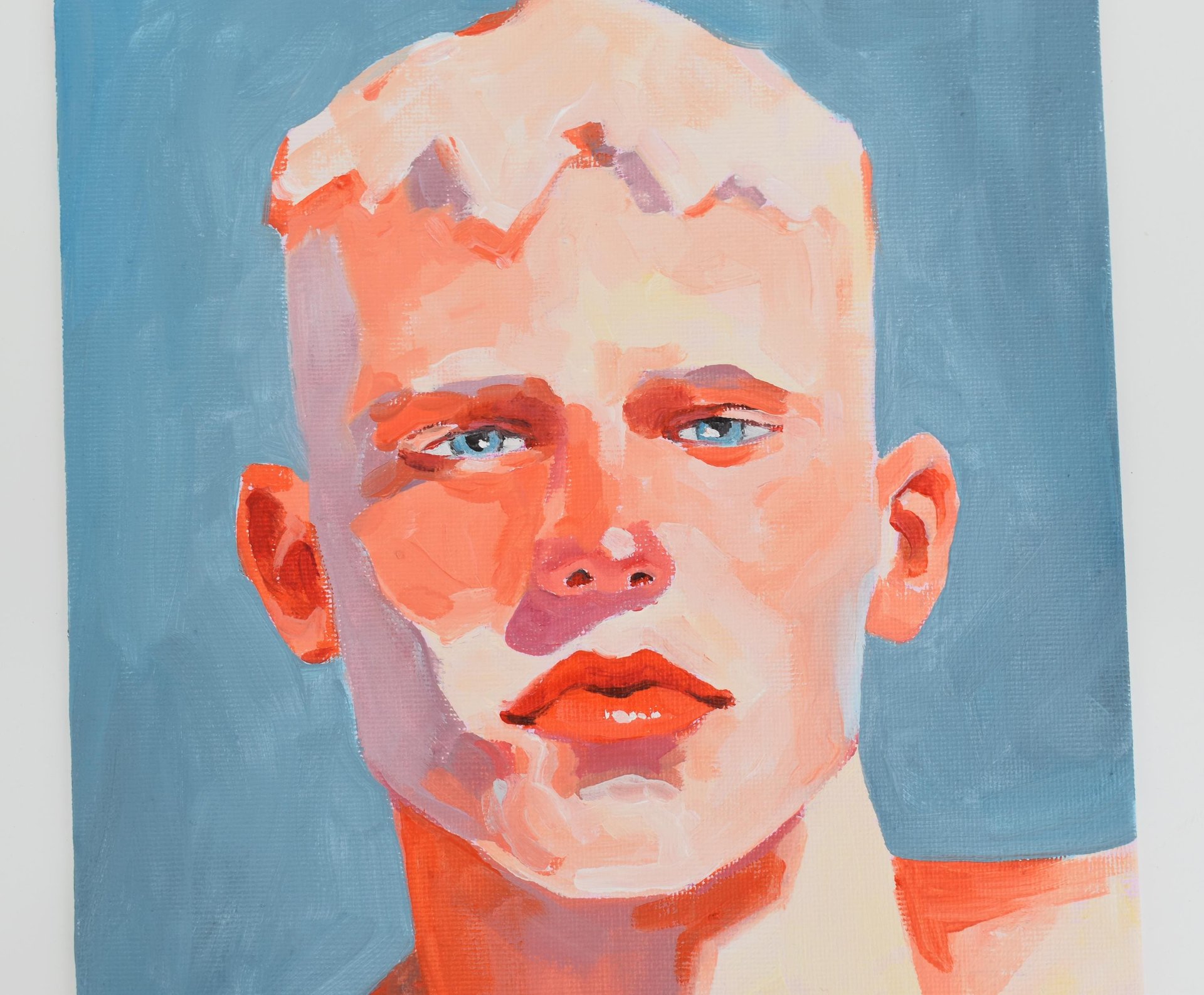 Original Hand painted Oil Painting on canvas Male Portrait  Man Gay