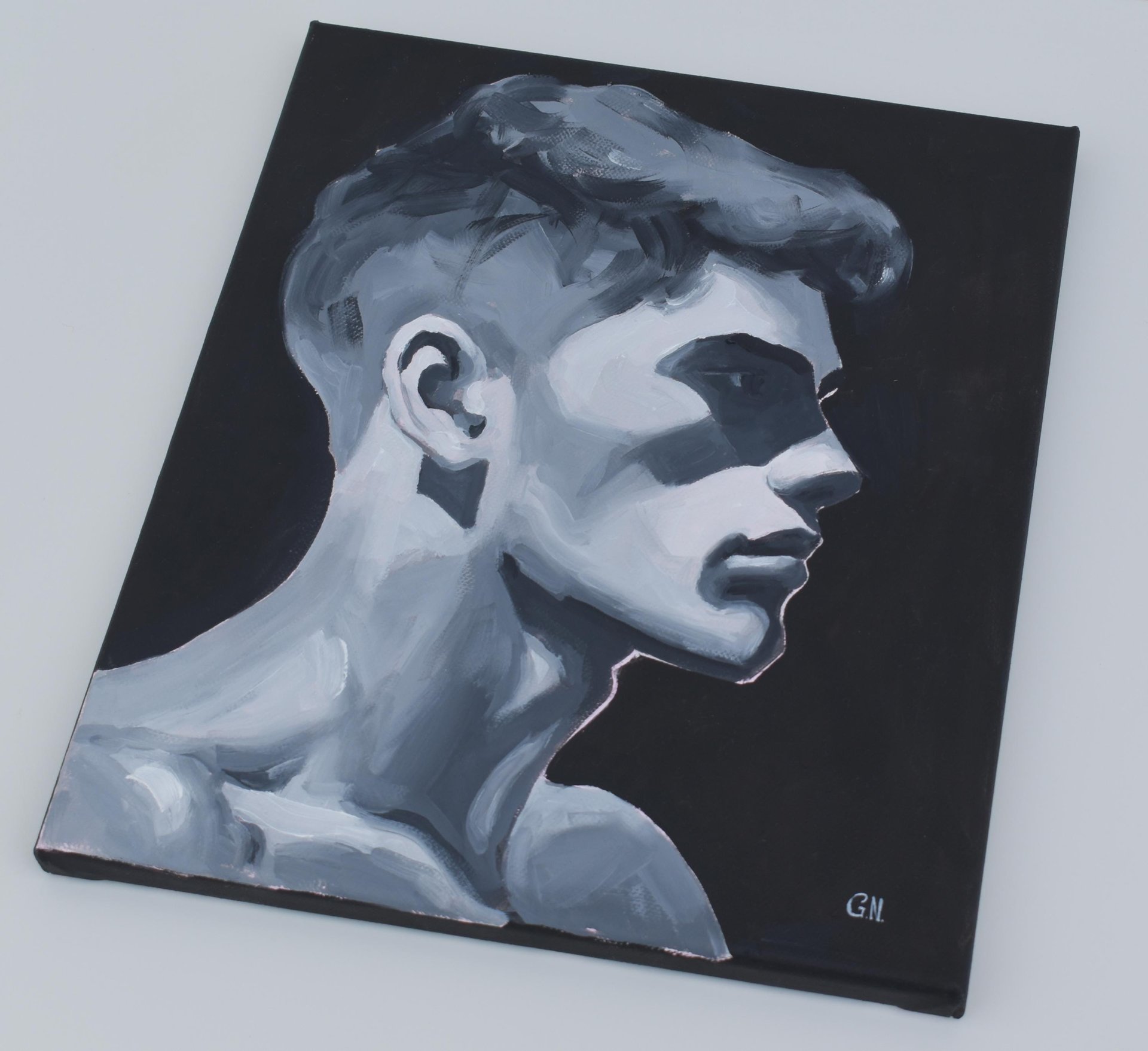 Original Hand painted Oil Painting on canvas Male Portrait  Man Gay