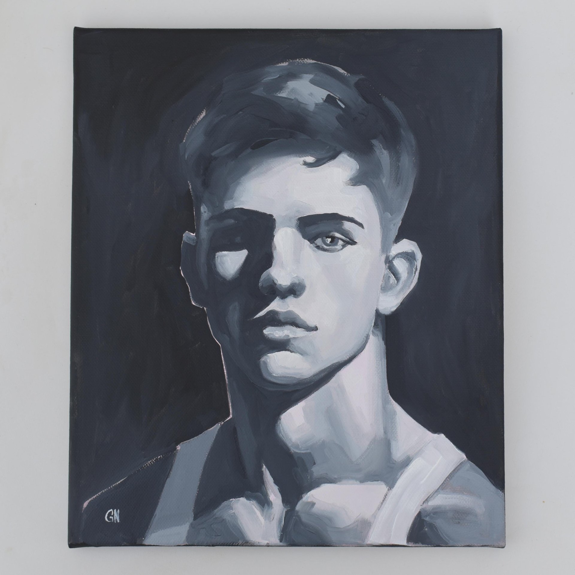 Original Hand painted Oil Painting on canvas Male Portrait  Man Gay