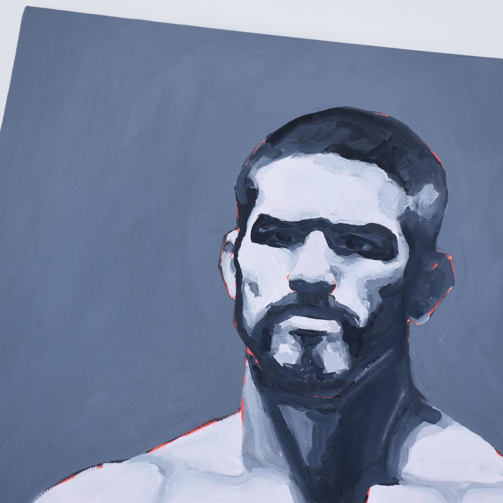 Original Hand painted Oil Painting on canvas Erotic Male Man Nude Gay