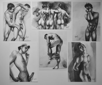 Set of 6 Watercolor Art Prints by Helg Lugano – Limited Edition, Signed & Numbered – Direct from the Artist