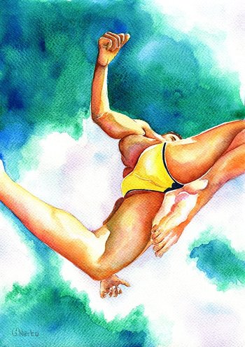 PRINT Original Artwork Watercolor Painting "Summer time!"