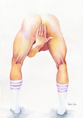 PRINT of Original Art Work Watercolor Painting "Just beginning"