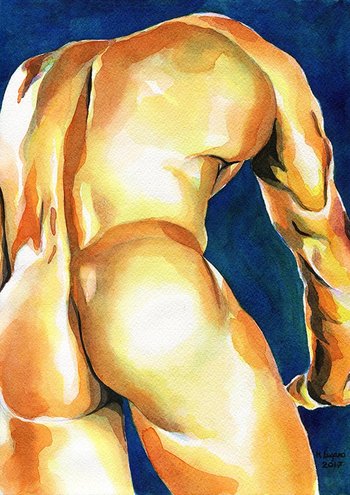 PRINT of Original Art Work Watercolor Painting "Tenderness"