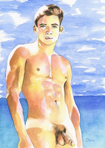 Print of Original Artwork Watercolor Painting "Warmly"