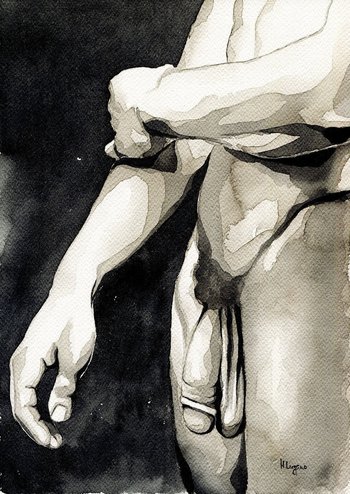PRINT of Original Art Work Watercolor Painting "Right here"