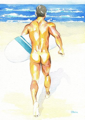 PRINT of Original Art Work Watercolor Painting "Summer time"