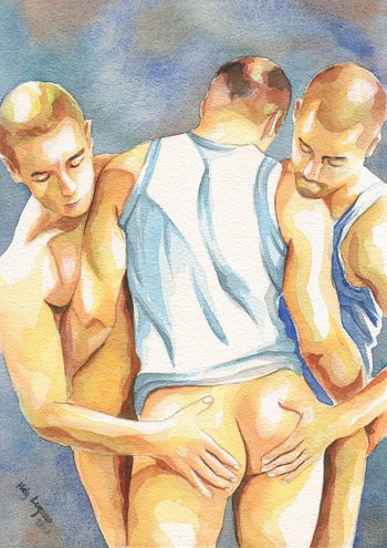 PRINT Original Art Work Watercolor Painting  "New sensations"