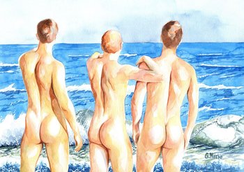 PRINT of Original Art Work Watercolor Painting "In the distance"