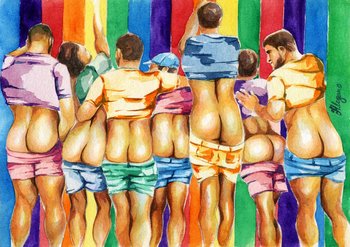 PRINT of Original Art Work Watercolor Painting "Happy time"