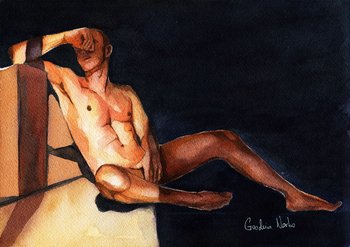 PRINT of Original Art Work Watercolor Painting "In the shadow"