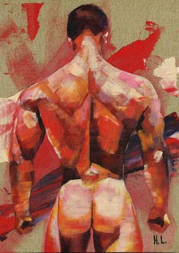 PRINT of Original Art Work Acrylic Painting "Handsome man"