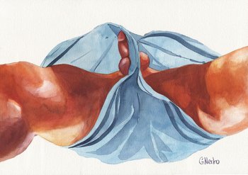 PRINT of Original Art Work Watercolor Painting "Bottom view 2"