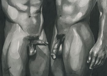 PRINT of Original Art Work Watercolor Painting "Couple 3"