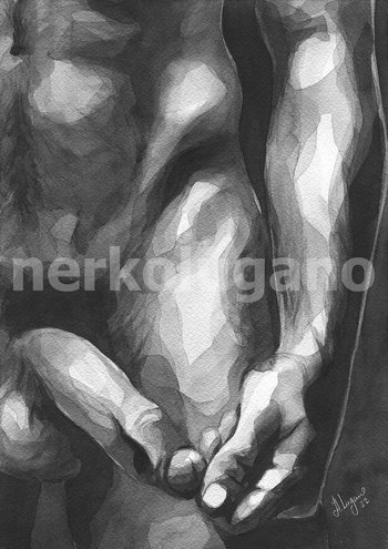 PRINT of Original Art Work Watercolor Painting "Attempt"
