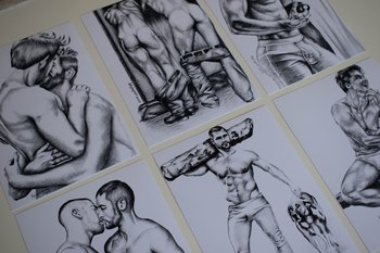 Set of 6 cards 5x7" from Helg Lugano pencil drawings