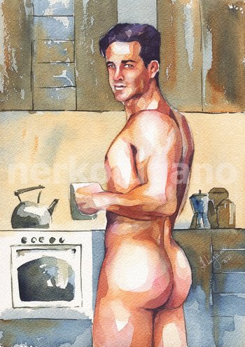 PRINT of Original Art Work Watercolor Painting "Morning"