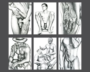 Set of 6 cards 5x7" from Helg Lugano pencil drawings