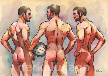 PRINT of Original Art Work Watercolor Painting "Facets of Courage"