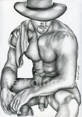 PRINT of Original Art Work Pencil Drawing "Relaxation"