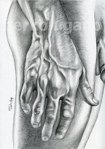 PRINT of Original Art Work Pencil Drawing "The power within"