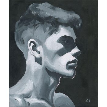 Original Hand painted Oil Painting on canvas Male Portrait  Man Gay