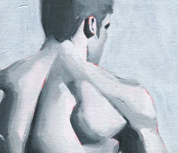 Original Hand painted Oil Painting on canvas Erotic Male Man Nude Gay