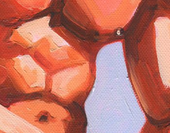 Original Hand painted Oil Painting on canvas Erotic Male Man Nude Gay